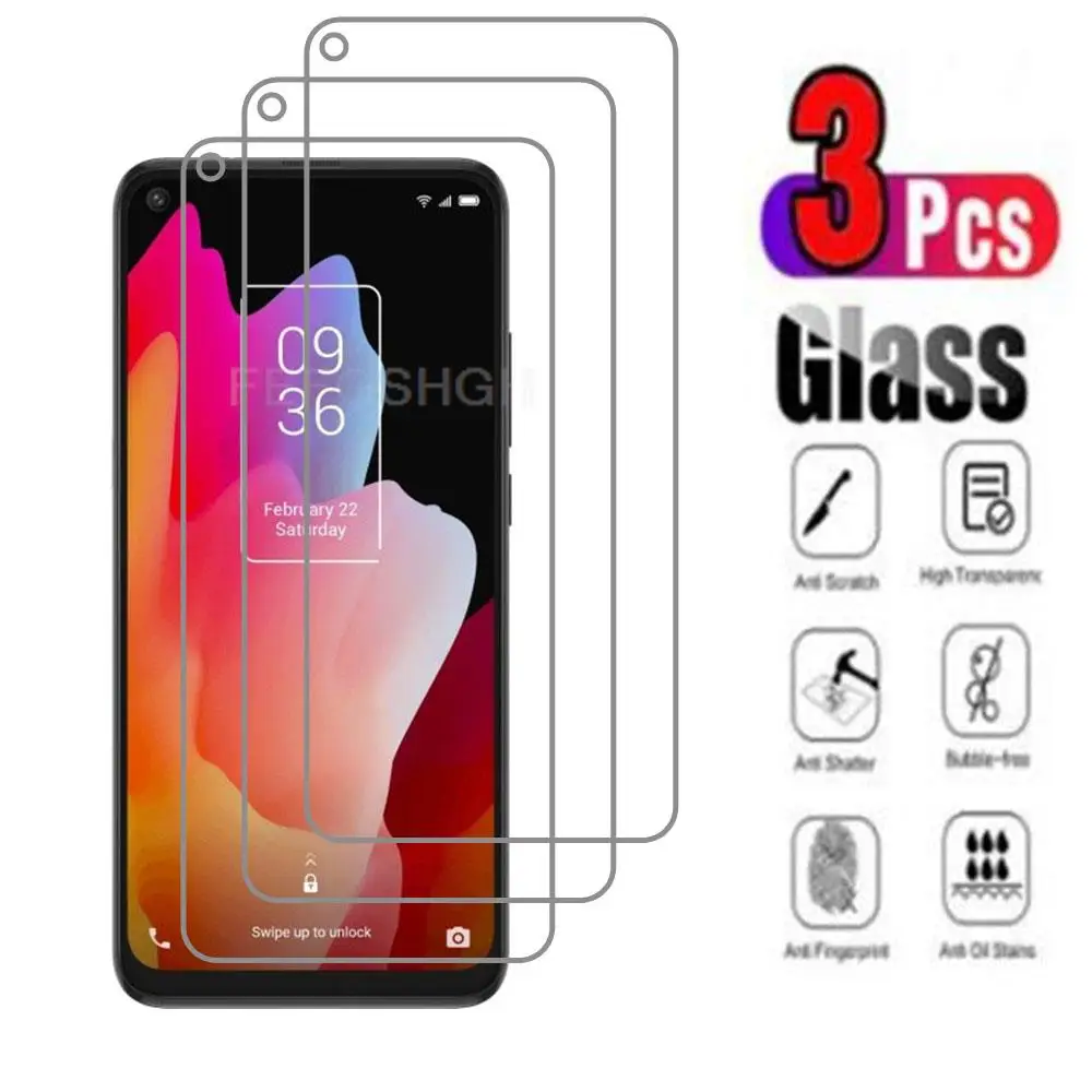 

3Pcs 9H HD Protective Tempered Glass For TCL 10L 6.53" TCL 10 Lite Phone Screen Protector Protection Cover Film