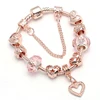 BAOPON-Bracelets à breloques coeur d'amour pour femme, perles Marano bricolage, bracelet fin, bijoux de mariage pour femme, amoureux, 2024