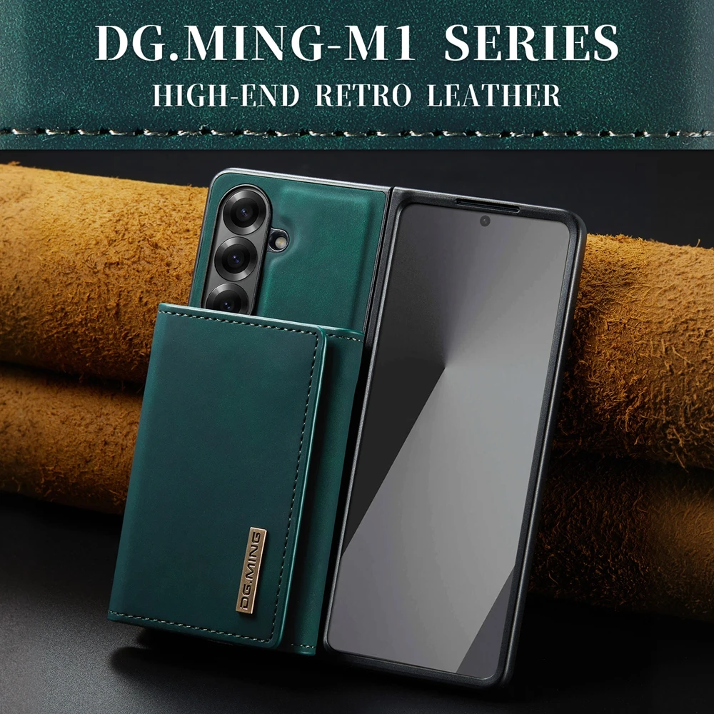 Leather Wallet Phone Case with Card Holder and Magnetic Closure - Anti-Drop 2-in-1 Design