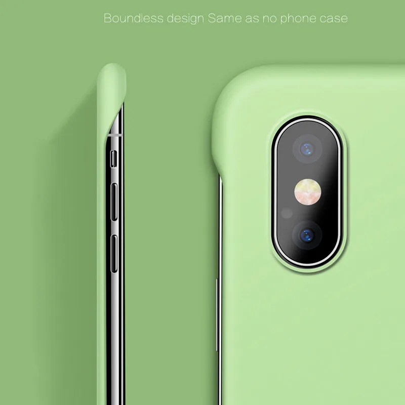 Schlanke rahmenlose Handyhülle aus Hartplastik für iPhone 15 14 13 12 Mini 11 Pro XS Max XR X 8 7 Plus SE 2022 2020 Candy Color_voghion.com