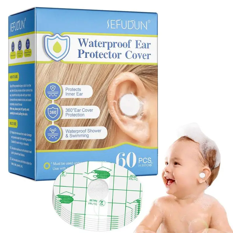 Ear protection stickers Waterproof Ear Protector Baby Shower Swimming Ear Protection Patch Cover Sticker Tool For Swimming Showering Bathing Accessories