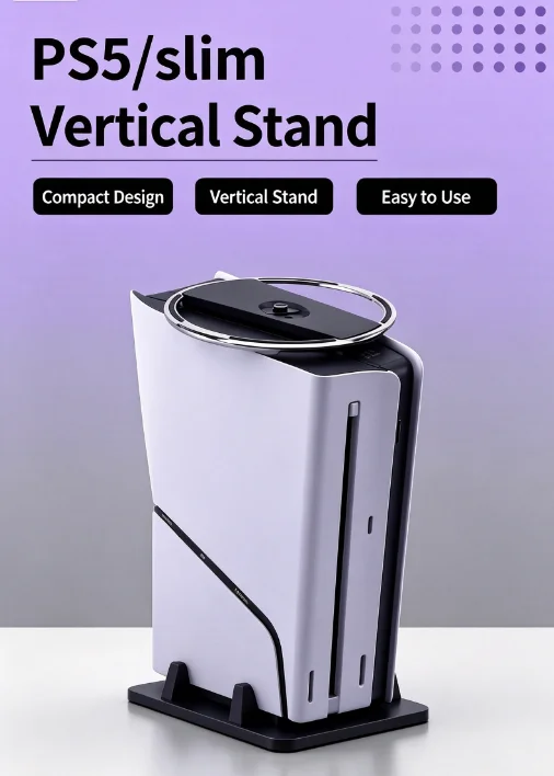Vertical Storage Stand for Gaming Consoles - Sleek and Modern Design