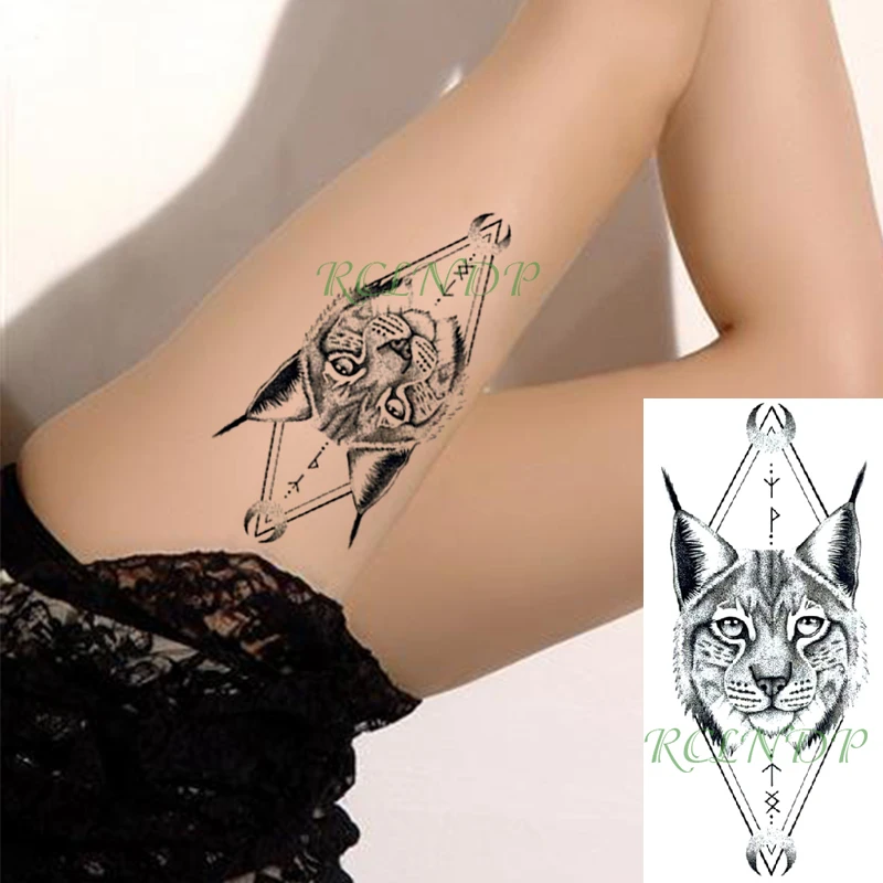 Waterproof Temporary Tattoo Sticker tiger head moon geometric pattern arrow  Fake Tattoo Flash arm leg Tattoo for Girl Women Men|Hình xăm tạm thời| -  AliExpress