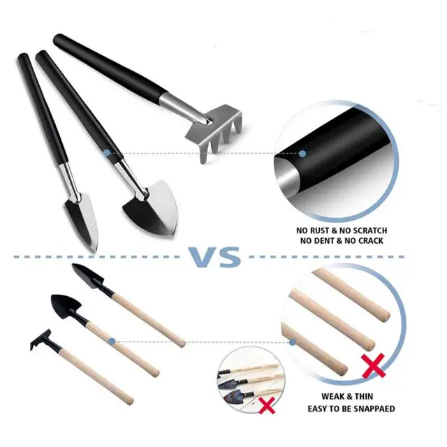 16 db Készlet Mini Kertészeti Cserepes Szerszámok Kerti Növény Bányászat Migrációs Eszköz Zamatos Ültetési Fa - Image 2