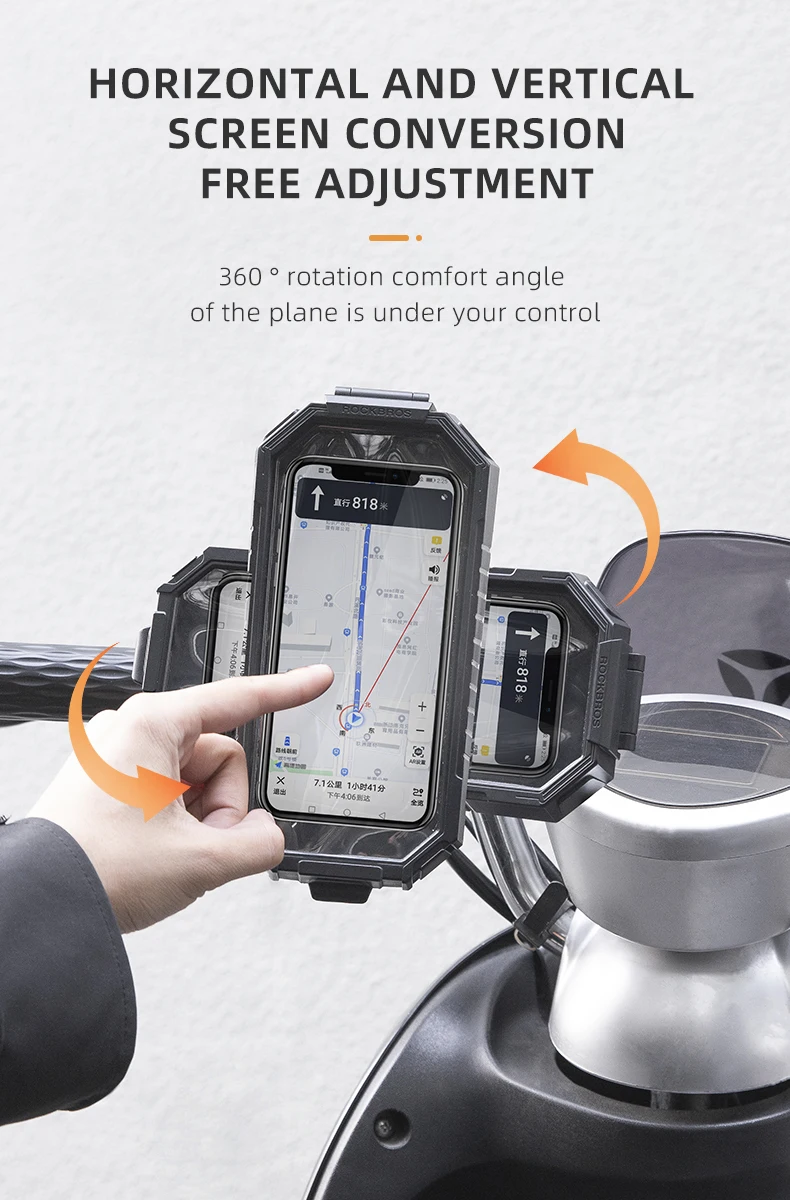 teléfono montado de forma segura en la bicicleta