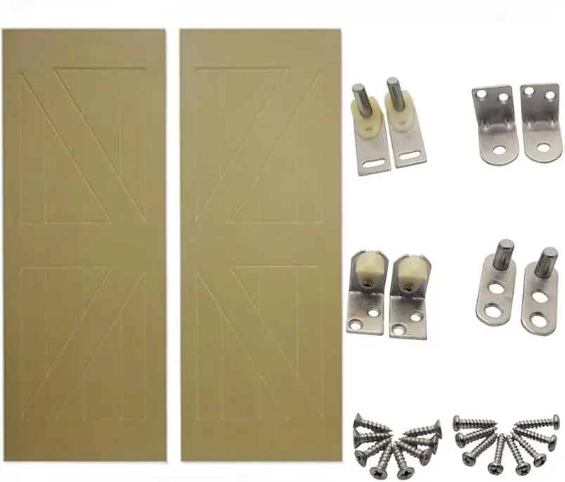 Unprimed Barn Doors, 3/4" Thick Saloon Door Swing,Unfinished Solid Door with Strong Joints, Pre-Sanded Wood Door, (36"x42")