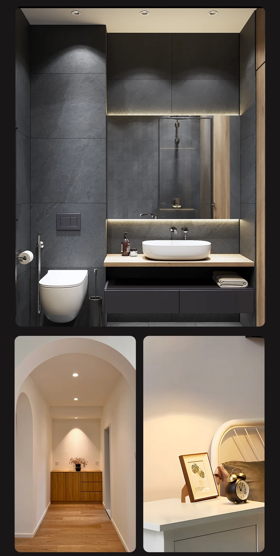 Zigbee Smart LED Spotlight Anti-Glare Dimmable Ceiling Light Works with Tuya Sma
