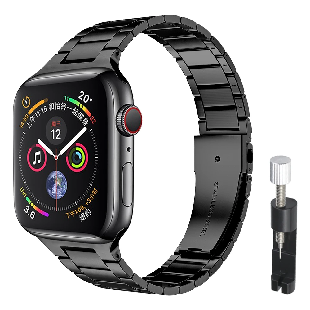 Metal Strap For Apple Watch 8 7 45mm 41mm Ultra 49mm Stainless Steel Wristband for iWatch 6 5 4 3 SE 44mm40mm 42mm 3