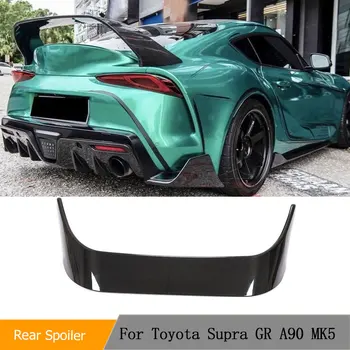 Vera fibra di carbonio posteriore tronco coperchio Spoiler ala per Toyota Supra GR A90 MK5 Coupe 2019-2021 Boot Spoiler Lip Wing Car Styling