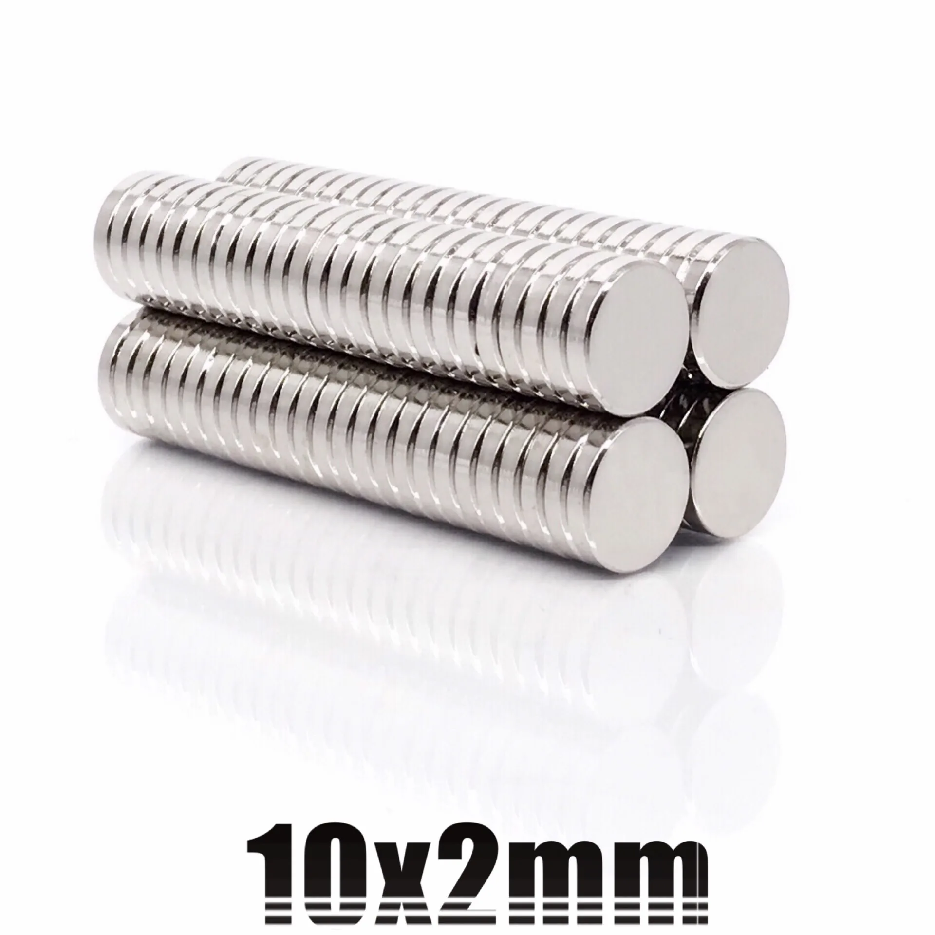 10/50/100/200/500/1000 Pz 10X2 Magnete Al Neodimio 10Mm X 2Mm N35 Ndfeb Rotondo Super Potente Potente Disco Magnetico Permanente Imane