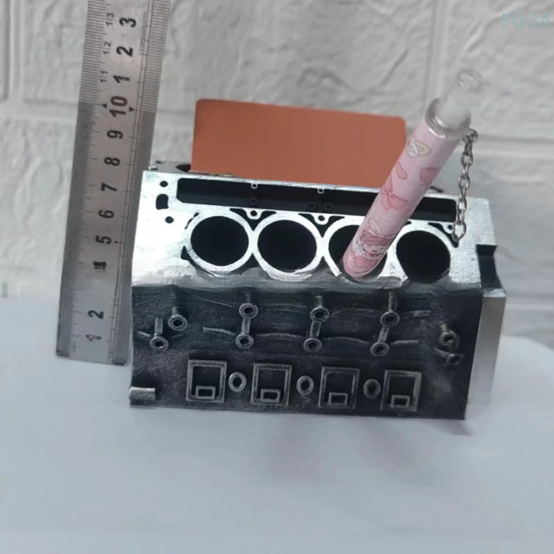 Engine card block pencil holder business organizer displayer ornaments tabletop decoration 1 pc