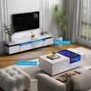 70in TV Cabinet for 75/80 Inch, High Gloss Entertainment Center with Storage Drawer,APP RGB Light, TV Stand 3