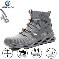 YIZHONCO – chaussures de sécurité avec bout en acier pour hommes, bottes de sécurité Anti écrasement, baskets de travail décontractées, chaussures de randonnée 