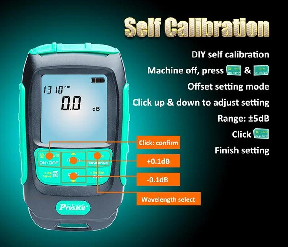 Proskit MT-7617 USB optical power meter professional grade mini 2-in-1 multifunctional network cable testing high-precision