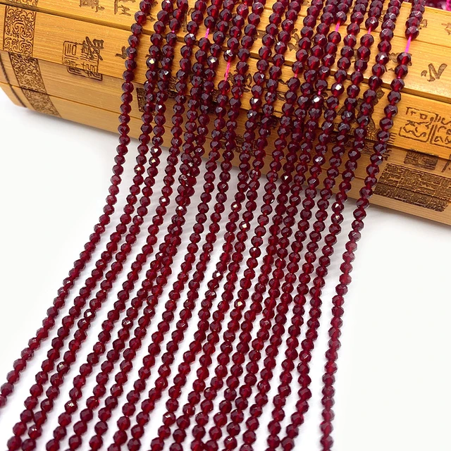 Small Beads Natural Stone Gem Beads Round Faceted Section Beads For Jewelry  Making Necklace DIY Bracelet 38cm Size 2 3 4 mm 38cm - AliExpress