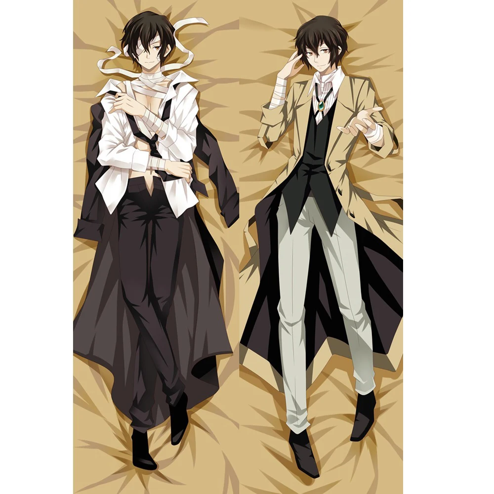 Osamu Dazai-분고 길 잃은 개 일본 애니메이션 포옹 바디 다키마쿠라 베개 커버 케이스, 바디 포옹 바디 베개 케이스