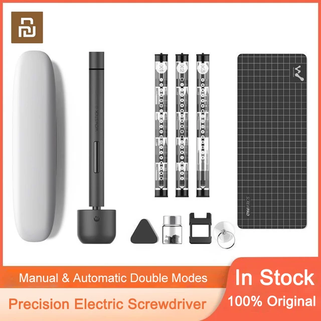 Xiaomi-destornillador eléctrico de precisión Mijia Wowstick 1F Pro, 64 en  1, 1F + Plus, carga inalámbrica, luz LED - AliExpress