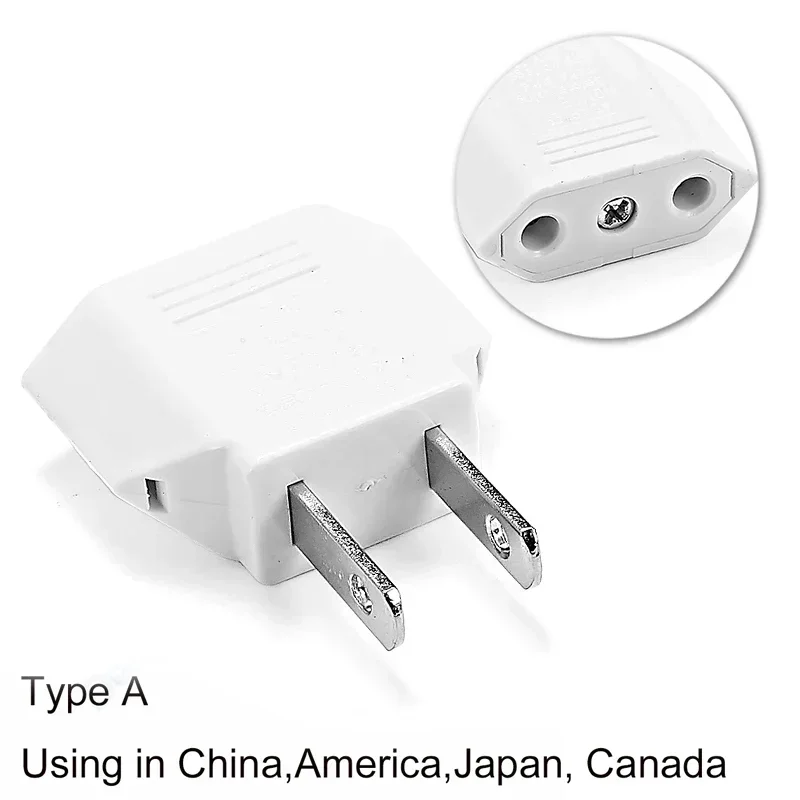 European to American Travel Power Adapter - EU to US Plug Converter with AC Outlet