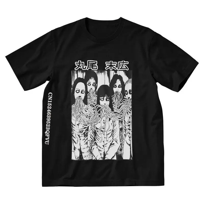 

Футболка Tomie Junji Ito мужская с рисунком Аниме Манга, хлопковая рубашка в стиле эмо, уличная одежда в стиле Харадзюку, Готическая футболка с рисунком аниме