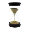 Round glass Golden Hourglass for Brushing Office Table Decor 4