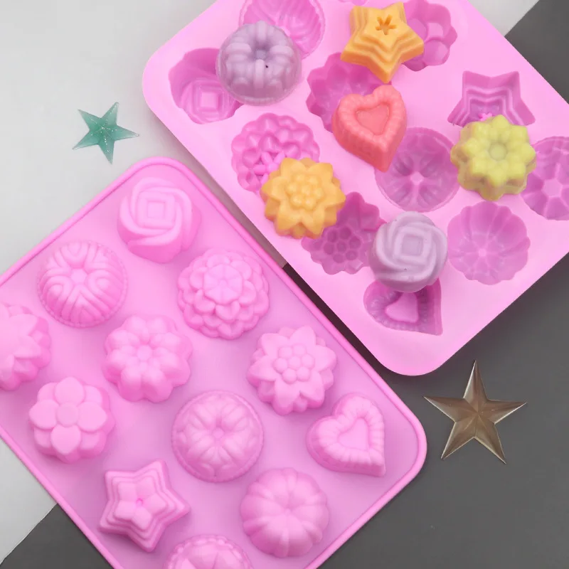 

Flower Shape Silicone Mold For Chocolate Jelly Fondant Pastry Bakery Making Silicone Mould Kitchen Cake Baking Tools Accessories