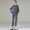 Fashion Woman Suit Autumn Winter 100% Cashmere Knit High Quality Sweater Women Tops And Harem Pants Two-Piece Female Girl Clothe 5