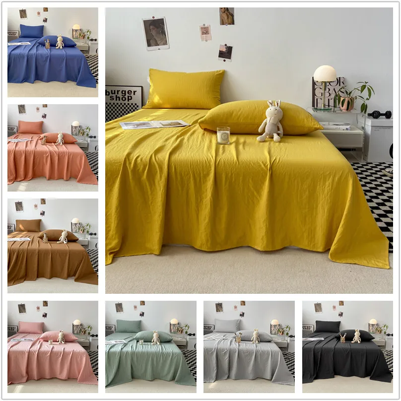 BonenjoySolidColorBedsheetSoftFlatBedSheetHomeBedLinen