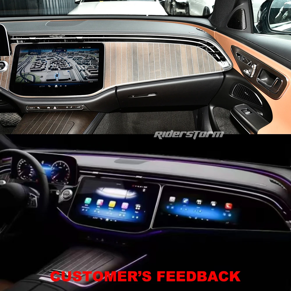 새로운 E 클래스용 대시보드 LED 디스플레이 부조종사 엔터테인먼트 스크린, W214 LED 스크린, 멀티미디어 텔레비전 전체 세트
