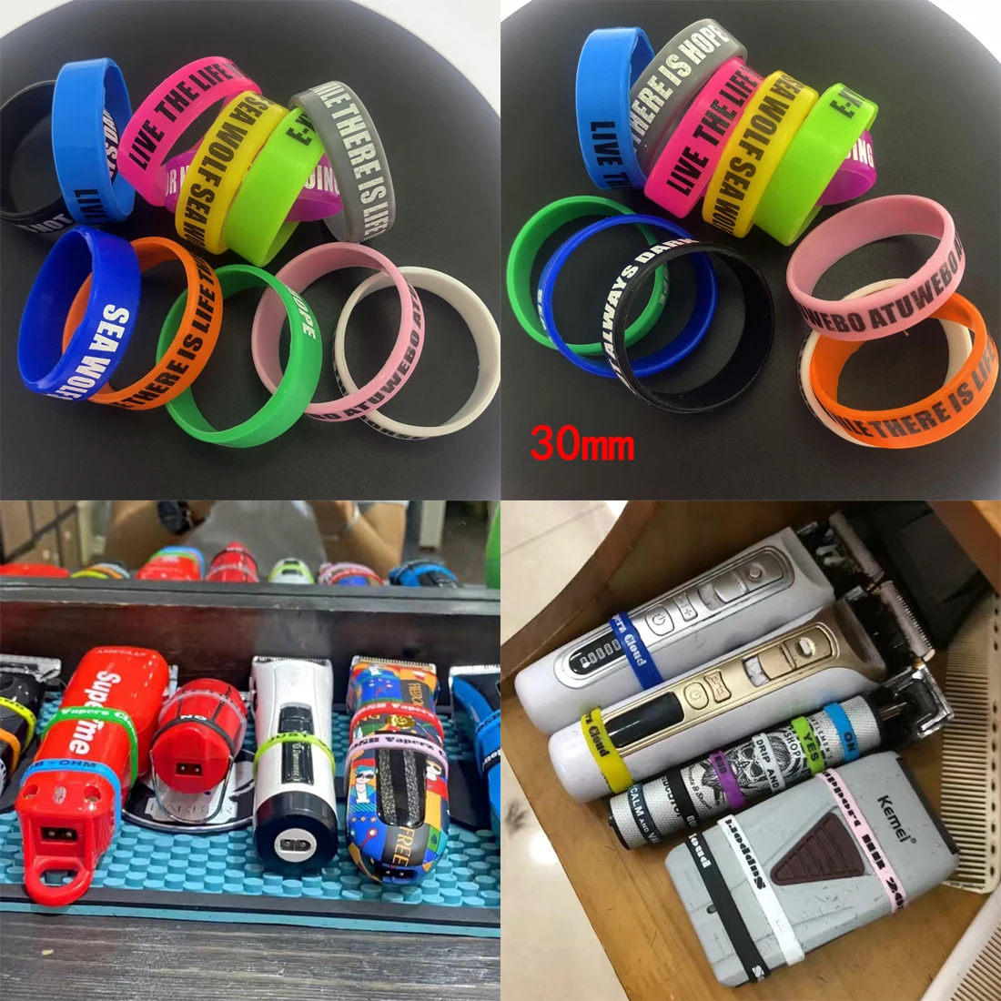 Trimmer Grip Barber Hair Clipper Grip Rubber Anti Slide Design Barber Trimmer Grips Hairdressing Decorative Rings