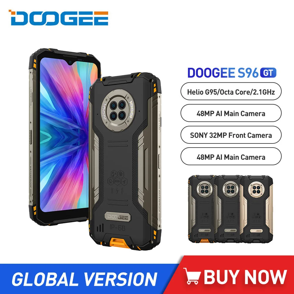 DOOGEES96GTIP68RuggedCellphoneOctaCoreHelioG95MobilePhone6