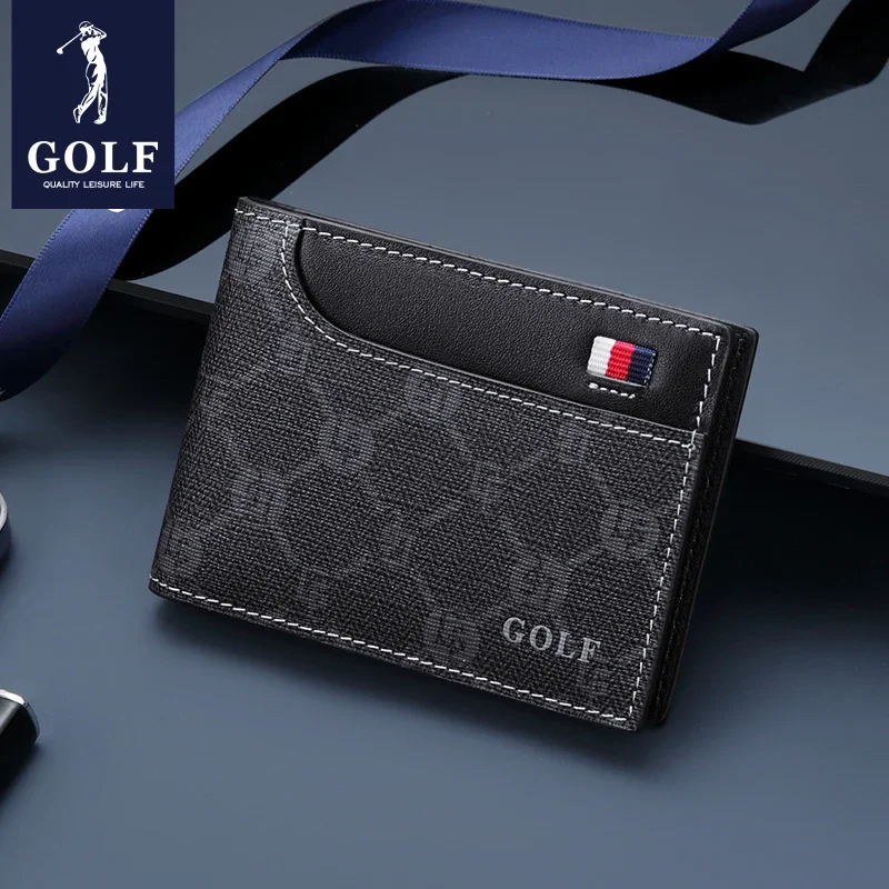 골프 남성용 비즈니스 카드홀더 가죽 크리덴셜 홀더, 은행 ID 신용카드 홀더, 사진 카드 케이스, 신사 릿지 지갑, 슬림