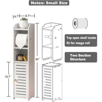 Toilet paper holder: bathroom storage cabinet next to the bathroom 2