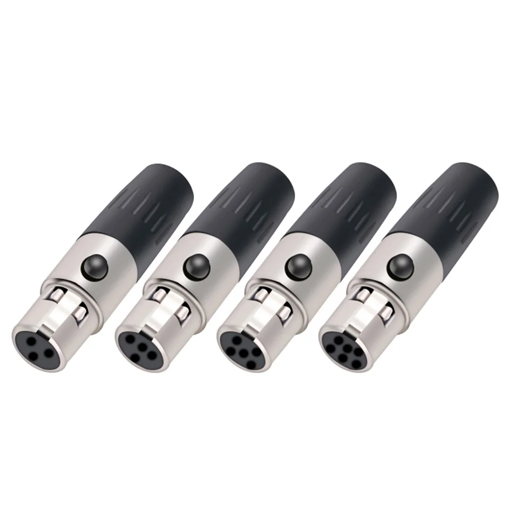 Mini XLR 3/4/5/6 Pins Female Plug Small XLR Audio Microphone Connector MIC for Cable Soldering Straight 1pc wire connector terminals,wire connector,electrical connectors,electrical connector,cable connector