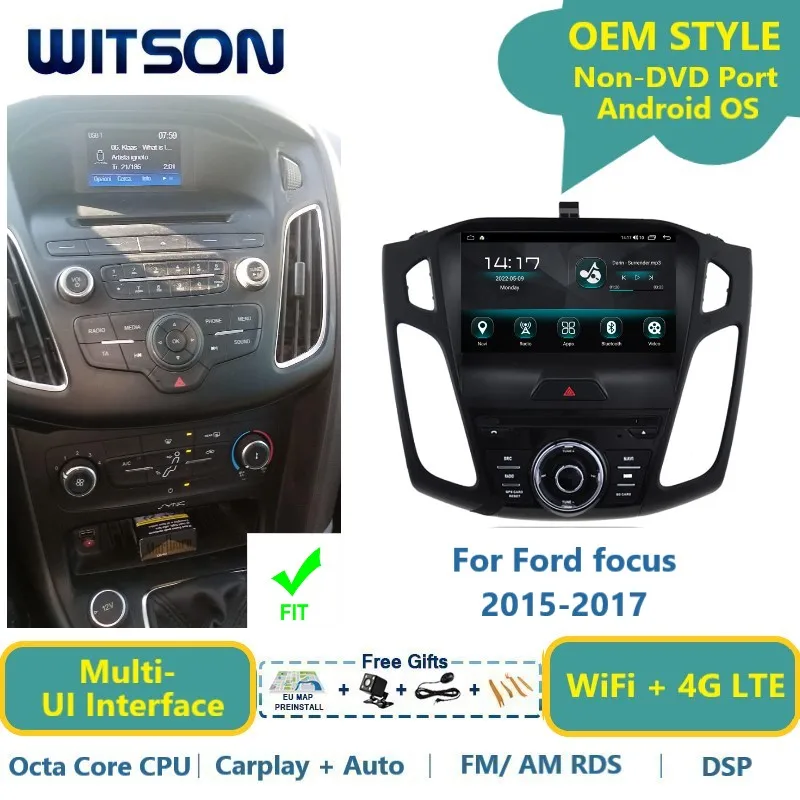 

WITSON Android 13 Auto Stereo For Ford focus 2015-2017 Carplay Vehicle Multimedia Navi Car Radio GPS Audio