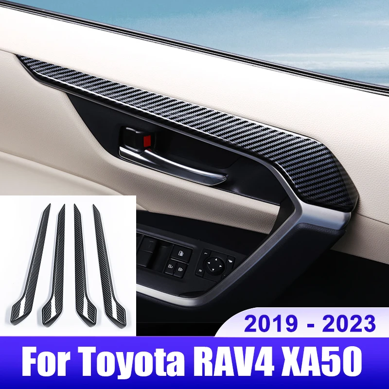 

For Toyota RAV4 XA50 2019 2020 2021 2022 2023 RAV 4 Hybrid Car Door Inner Armrest Handle Trim Cover Strip Accessories