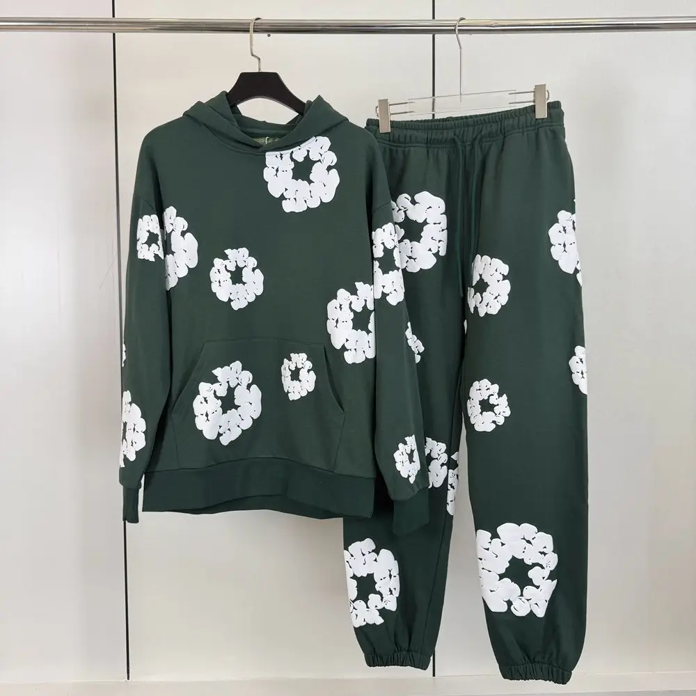 Fashion Top Quality New Men's Women's Same Kapok Printing Loose Velvet Warm Long-sleeved Hooded Sweater 6