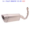 Escape Motorcycle Mid Connect Pipe And Muffler Stainless Steel Exhaust System For ITALJET DRAGSTER125 200 2022