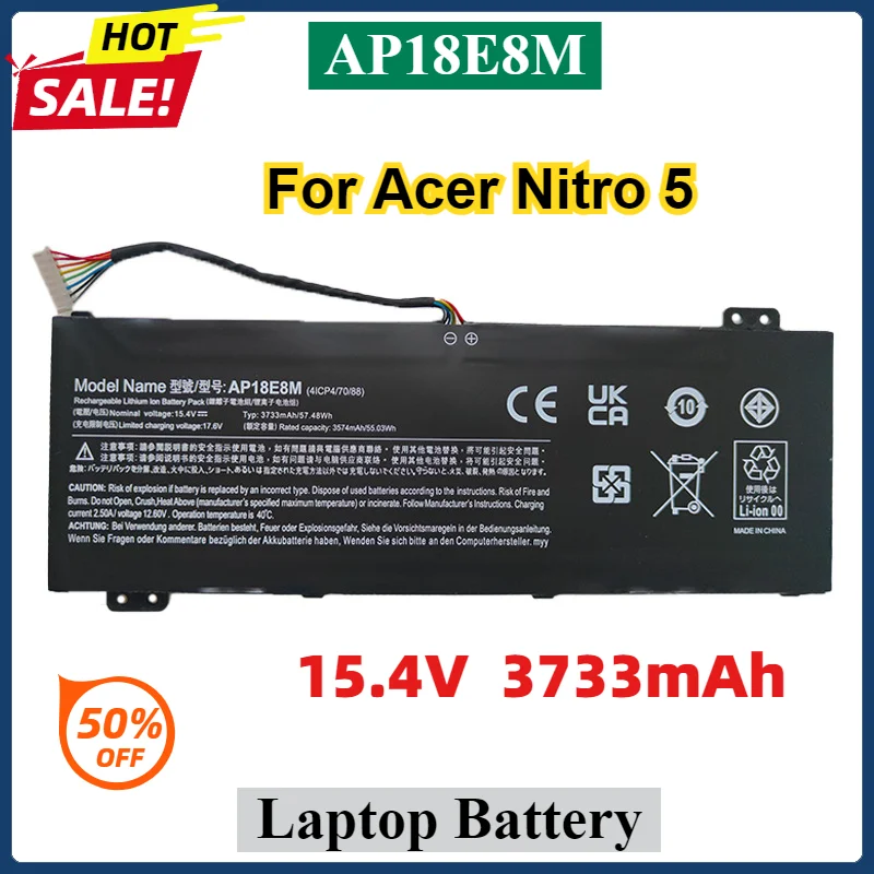 AP18E8M Laptop Battery for Acer Nitro 5 AN515-54 AN517-51 AN515-55 AN515-44 Nitro AN715-51 PH315-52 PH317-52 PH317-53 AP18E7M