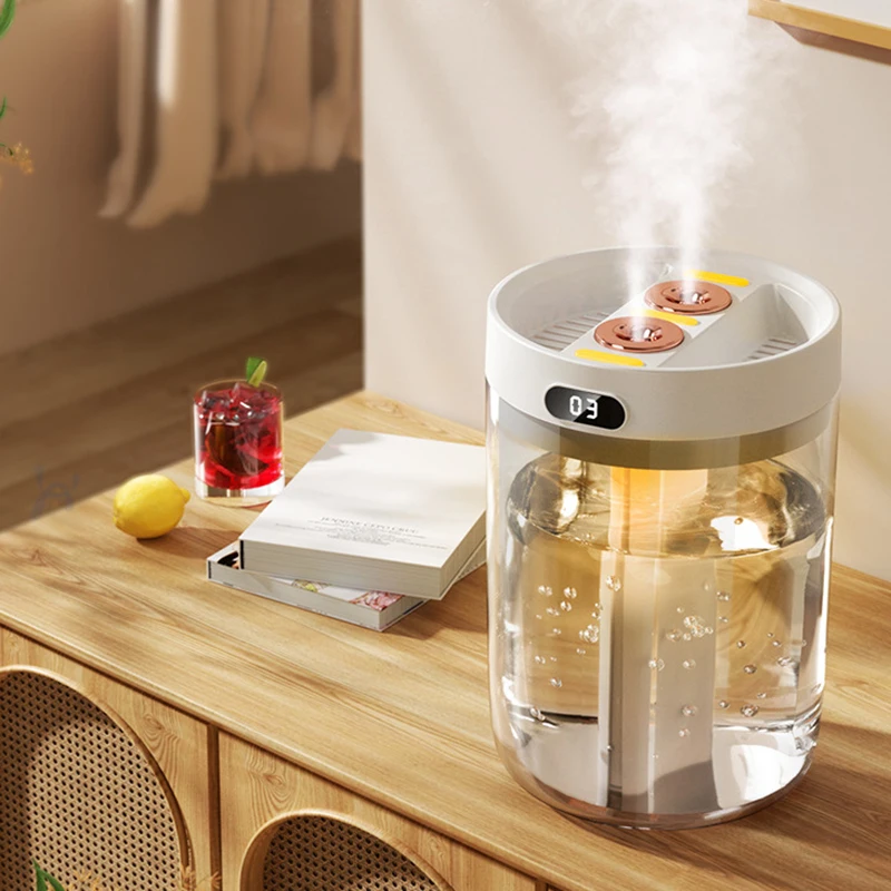 

Double Spray Desktop Humidifier Large Volume Silent Essential Oils Diffuser For Home Bedroom Aromatherapy Humidifiers Diffusers