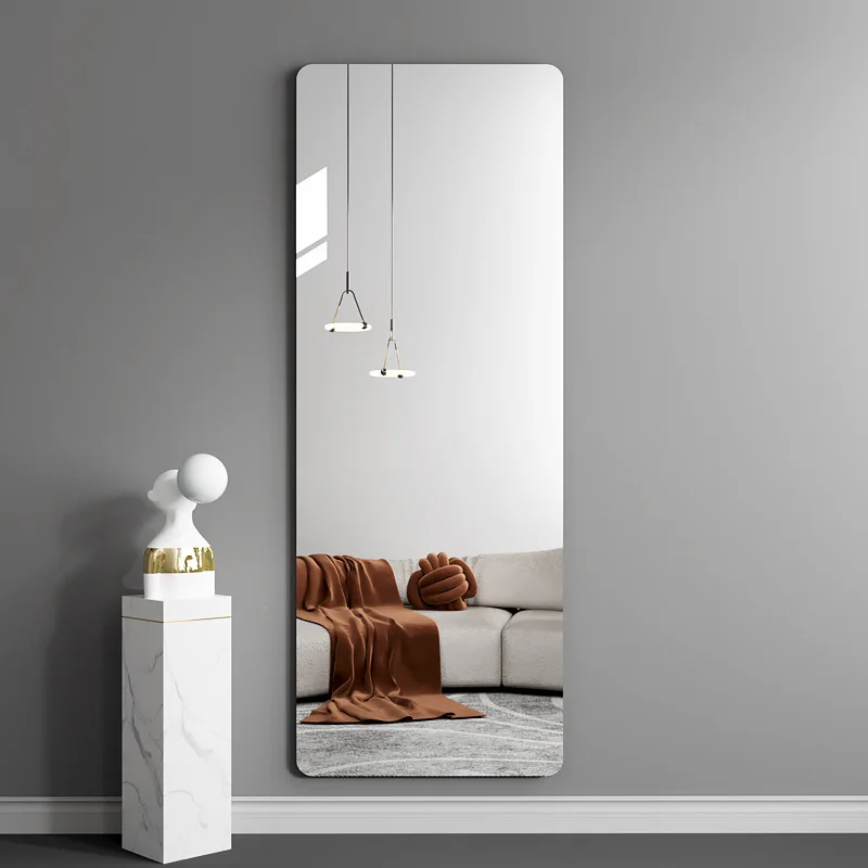 Full Body Mirror Wall Mounted Self-adhesive Dressing Mirror Bedroom Wardrobe Dressing Mirror Bathroom Mirror Y06 3