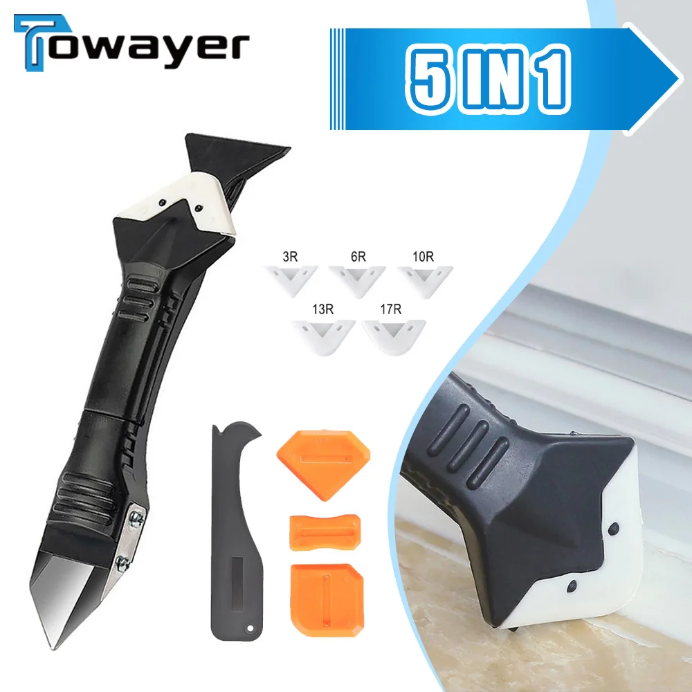 5in1 Silicone Scraper Glue Remover Tool Beauty Sewing Spatula Caulking
