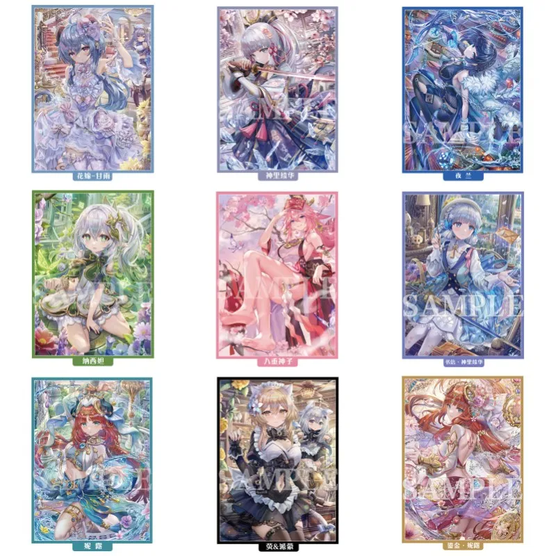 

60Pcs/set 67X92Mm Self Made Genshin Impact Ganyu Pokemon Ptcg Card Cover Lumine Game Anime Collection Card Cover Protective Case