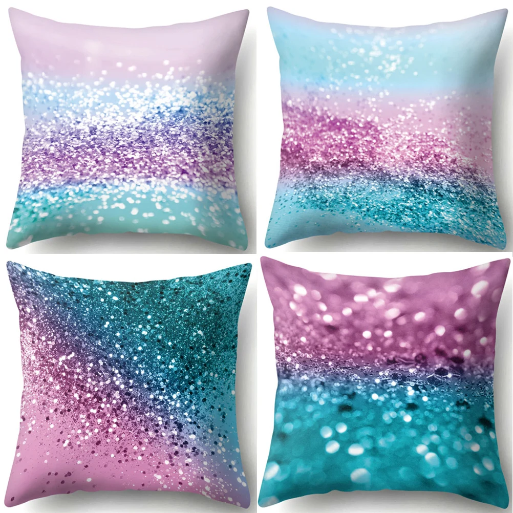

New Nordic Style Pillowcase Decorative Shinning Cushions Covers Golden Pink Pillow Case