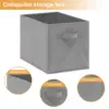 4 PCS Cube Storage Boxes 38*33*33cm Foldable Fabric with Handles Collapsible for Home Office Nursery Organiser - Clothes Basket 4