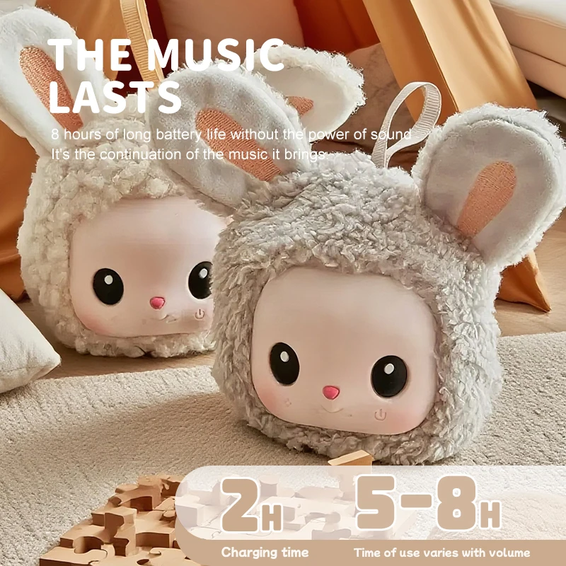 Mini Bunny Bluetooth Speaker Cute Animals TWS Pairing Stereo Soundbar Wireless MP3 Music Player Rechargeable TF Card Play