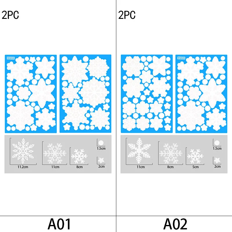 Glowing in The Dark Snowflake Window Stickers Decor Noctilucent PVC Snowflakes Wall Stickers Xmas Winter Decoration