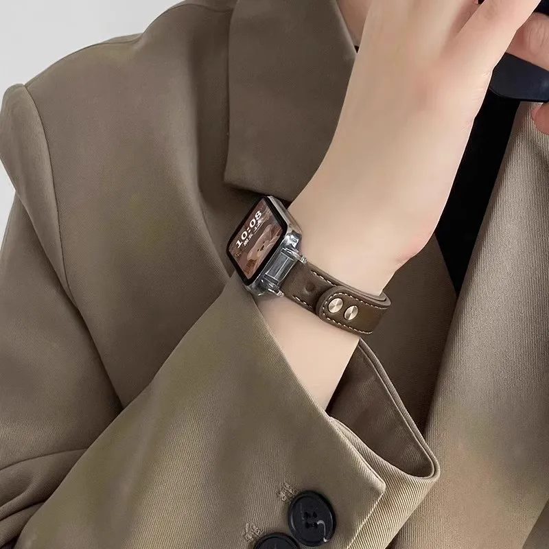 Premium Leather Strap for Smart Bracelet Wristbands - Elegant Accessories