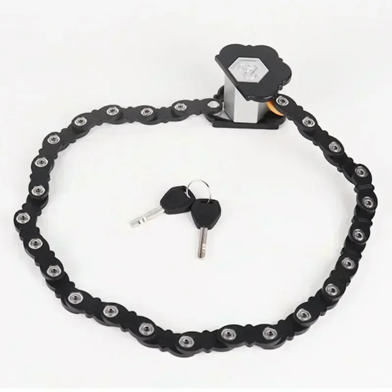 Password Bike Bicycle Lock Foldable Hamburg-Lock With 2 Keys Bike Chain Lock Alloy Anti-Theft Bicycle Folding Mount Bracket