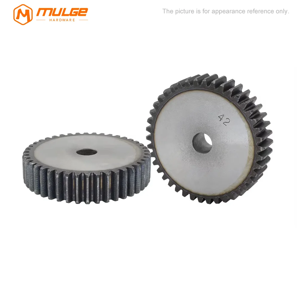 Flat Gear 2M-44T/45T/46T~52T/53T/54Teeth SC45# Carbon Steel Cylindrical Gear Height 20 mm High Frequency Quenching Teeth