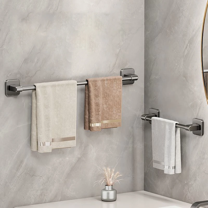 Bathroom Towel Holder Wall Mount Without Drilling Single Towel Bar Self Adhesive Bathroom Storage Rack Rail